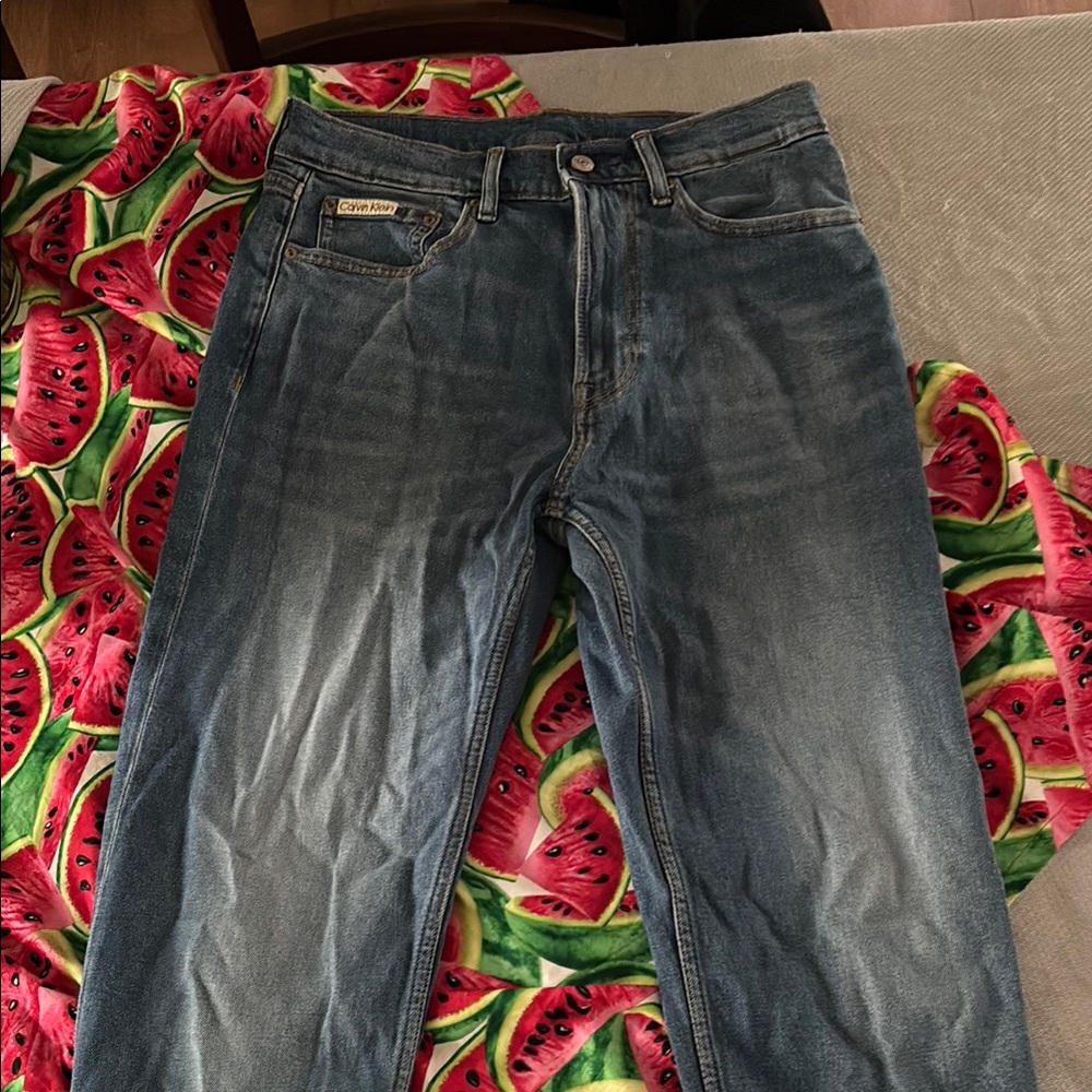 Calvin Klein Blue Straight Jeans 30x32